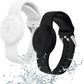 2Pcs For Apple AirTag Silicone Protective Wristband-Black + White