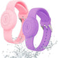 2Pcs For Apple AirTag Silicone Protective Wristband-Pink + Purple