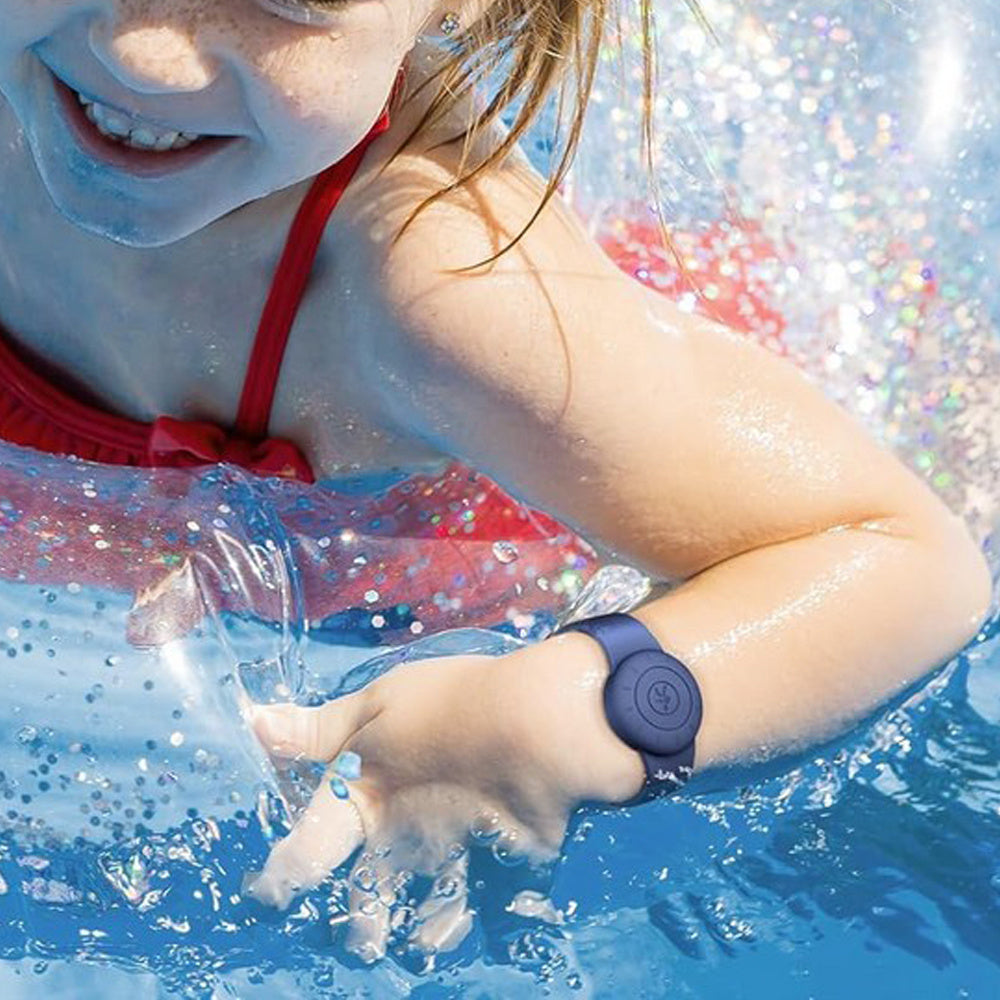 4Pcs For Apple AirTag Silicone Protective Wristband-Black + Pink + Blue + Purple