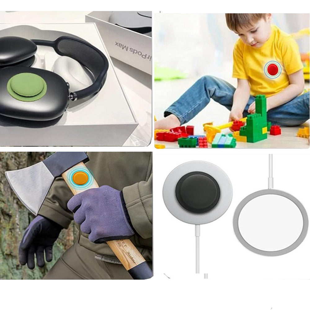 4Pcs For Apple AirTag Silicone Protective Case-Black