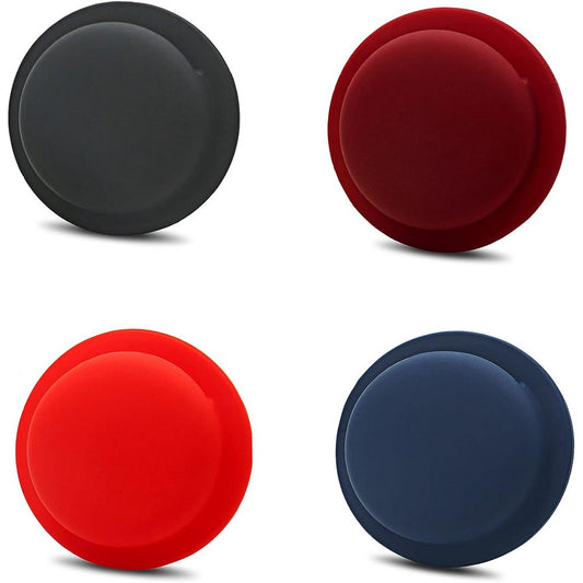 4Pcs For Apple AirTag Silicone Protective Case-Black + Red + Midnight Blue + Burgundy