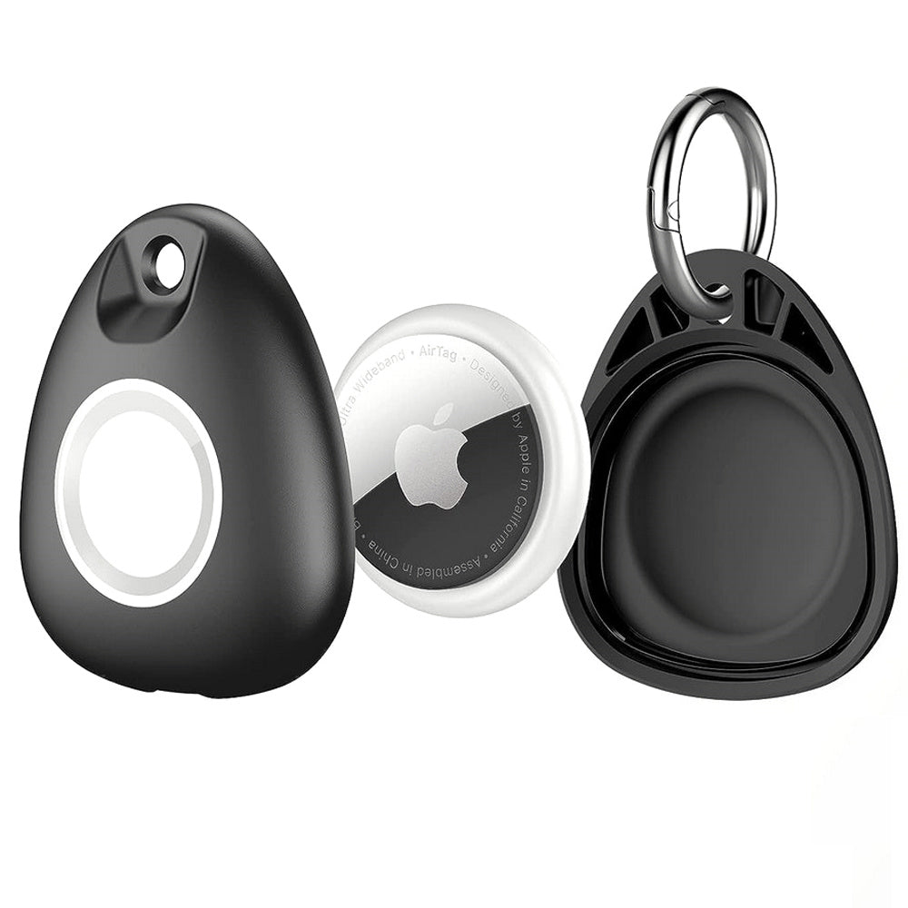 4Pcs For Apple AirTag Carbon Fiber Shockproof Anti-lost Case Cover