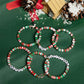 6Pcs Hand Decoration Christmas Bracelets Cute Letter Elastic Bracelet for Women