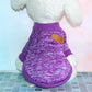 Dog Sweatshirt Pullover Classic Round Neck Soft Clothes for Small Medium Dogs Cats-Purple