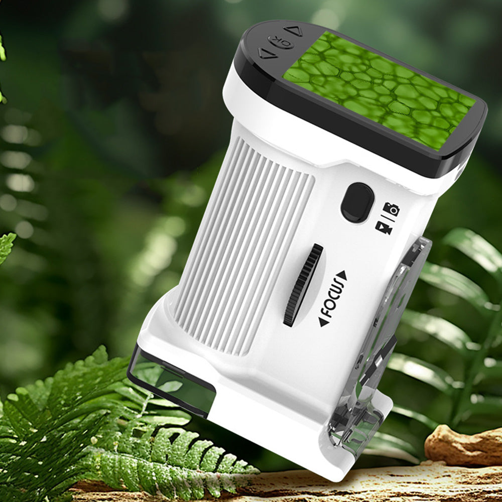 Portable Microscope for Little Ones with 1000X Magnification HD Screen and Rechargeable Educational Toy