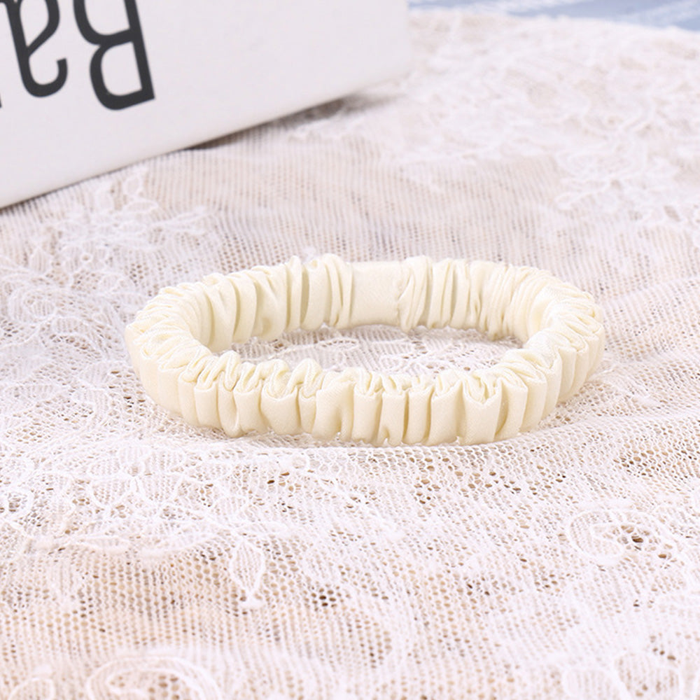 4 Pack 19 Momme Mulberry Silk Scrunchies Elastic Hair Ties for Women