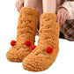 Women's Sherpa Fleece Slipper Socks Cozy Indoor Socks Warm Plush Socks