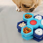 4-Layer Dog Puzzle Feeder Toy Slow Feeder Spinning Treat Dispenser with 12 Compartments