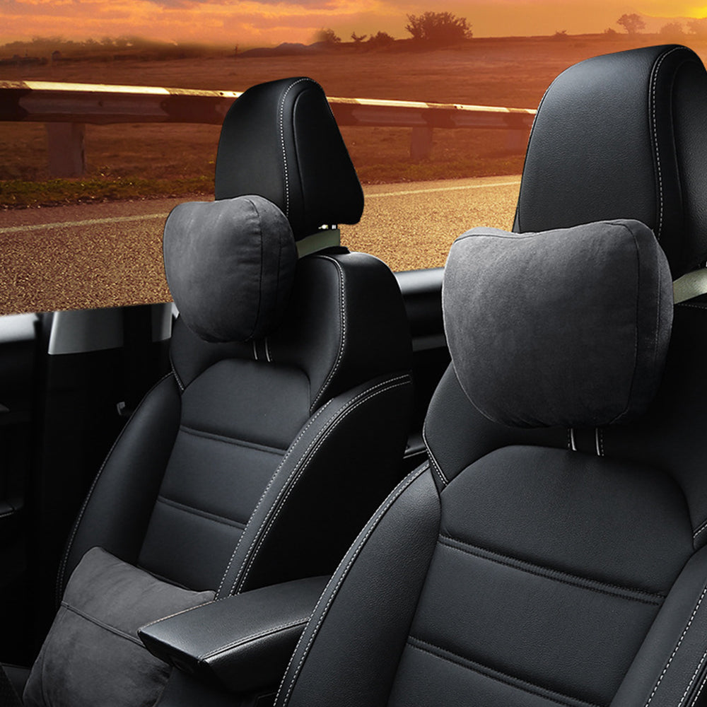 Faux Suede Car Headrest Pillow
