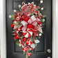 30x6x50cm Christmas Wreath Candy Cane Ornament Hanging Xmas Door Wall Decor