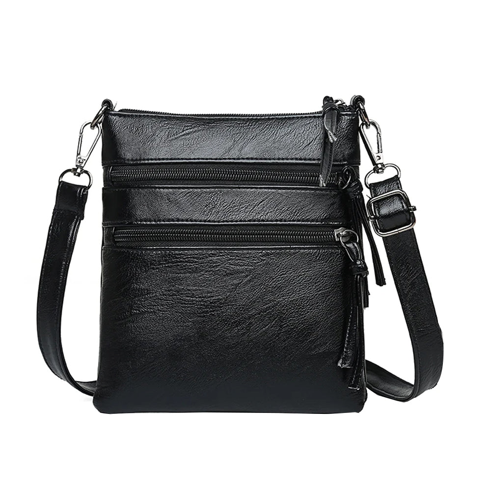 Women's Multi Zipper Mobile Phone Crossbody Bag