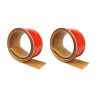 2Pcs 1M Length Self Adhesive Floor Transition Strip Elegant Wood Grain Design