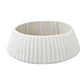 White Christmas Tree Collar With Stripe Textured Pattern Christmas Tree Skirt Base