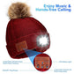 400mAh USB Rechargeable Bluetooth 5.2 Hat Stereo Headphone with 4 LED Light