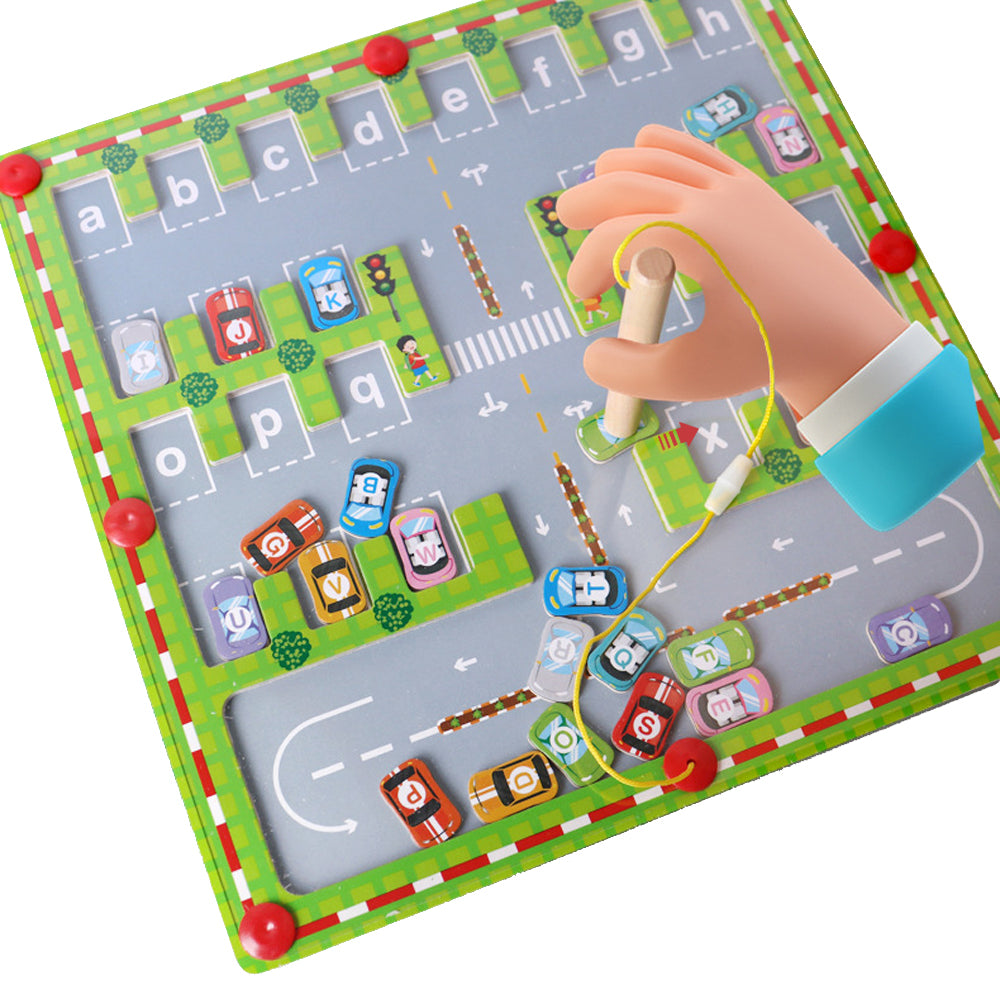 Adhesive Letter Matching Parking Maze Learning Educational Toddler Toy