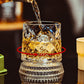 Spinning Rotating Whiskey Glass 270ml Transparent Glass for Home Bar
