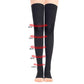 Support Stockings Open Toe High Stockings Plus Size Calf Sleeve For Unisex-Black