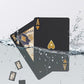2XWaterproof Playing Cards PVC Plastic Poker Deck Black & Gold Skull Design