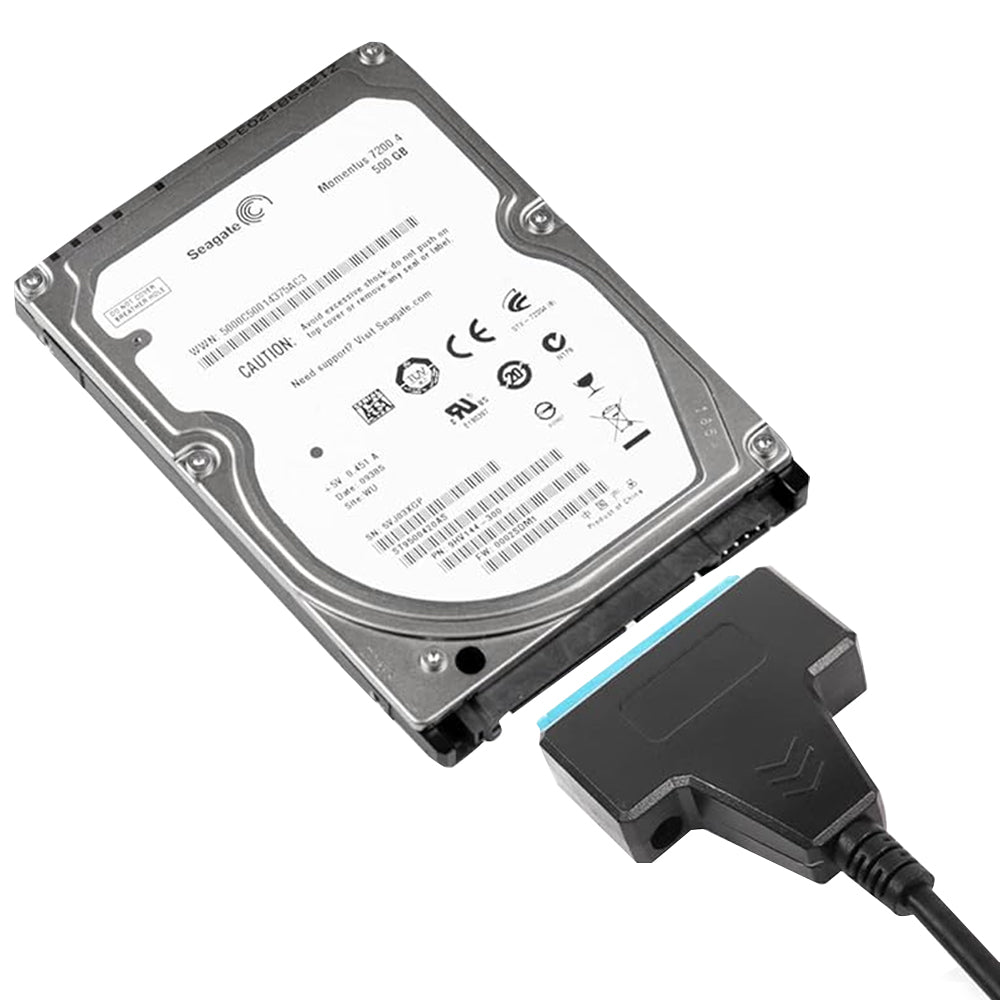 2Pcs USB 3.0 to SATA Hard Drive Adapter Cable for 2.5/3.5 inch SSD and HDD Dual USB