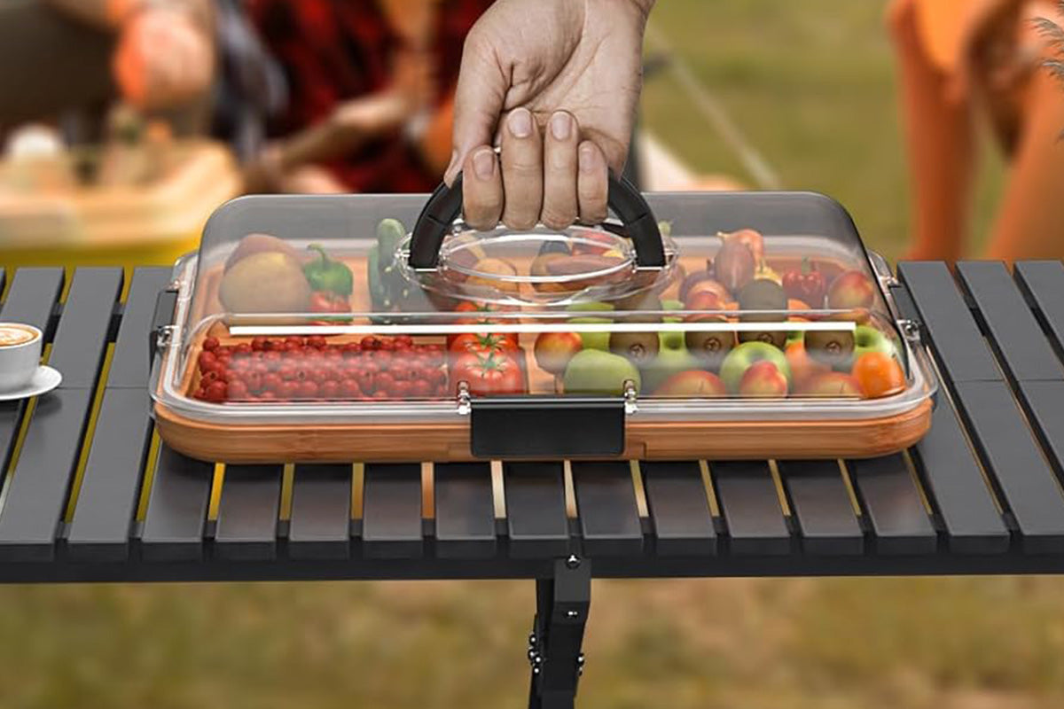 Charcuterie Board with Clear Lid Travel Portable Cheese Board and Cutting Boards