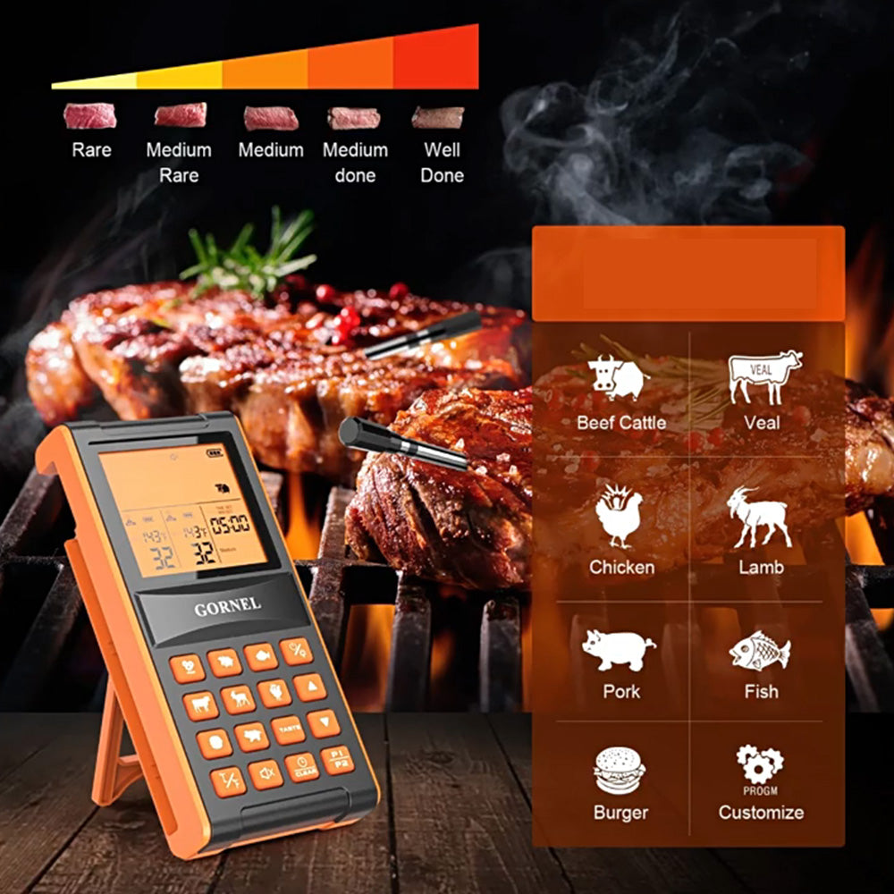 Smart Bluetooth Meat Thermometer Long Range Wireless Food Thermometer