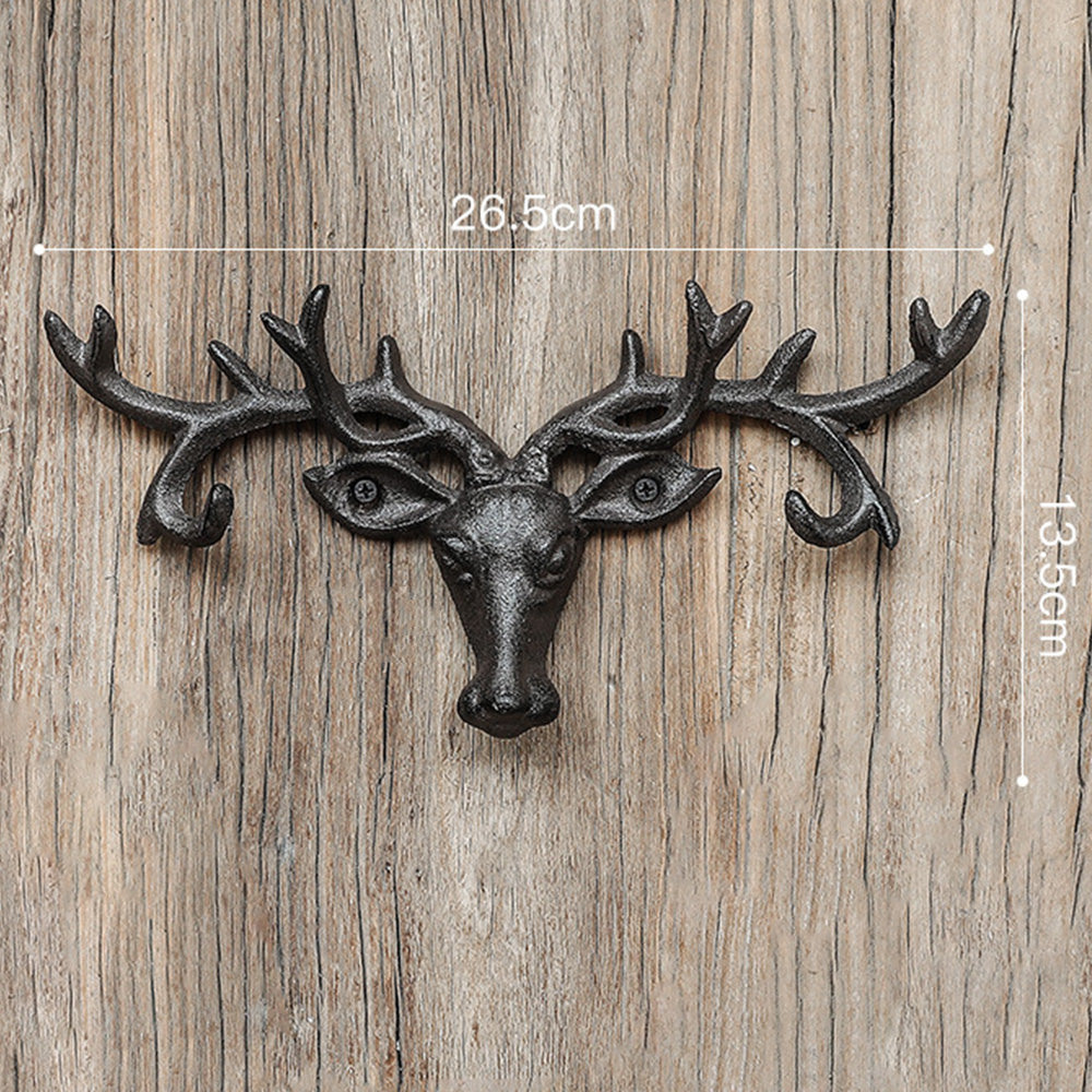 Cast Iron Animal Wall Hook for Coats Hats Keys Bags and Decor