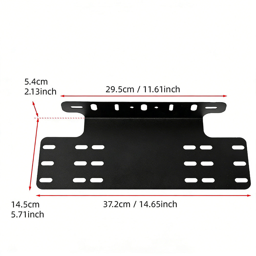 Universal Auxiliary Light Bracket License Plate Mount Metal for Jeep SUV Pickup Truck