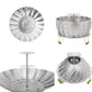 2Pcs Removable Handle Stainless Steel Folding Steamer Tray