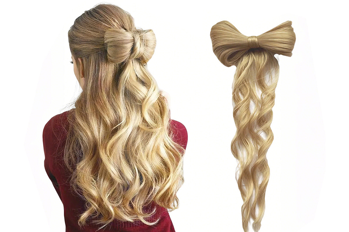 Bow Ponytail Hair Clip for Long Curly Hair Decorative