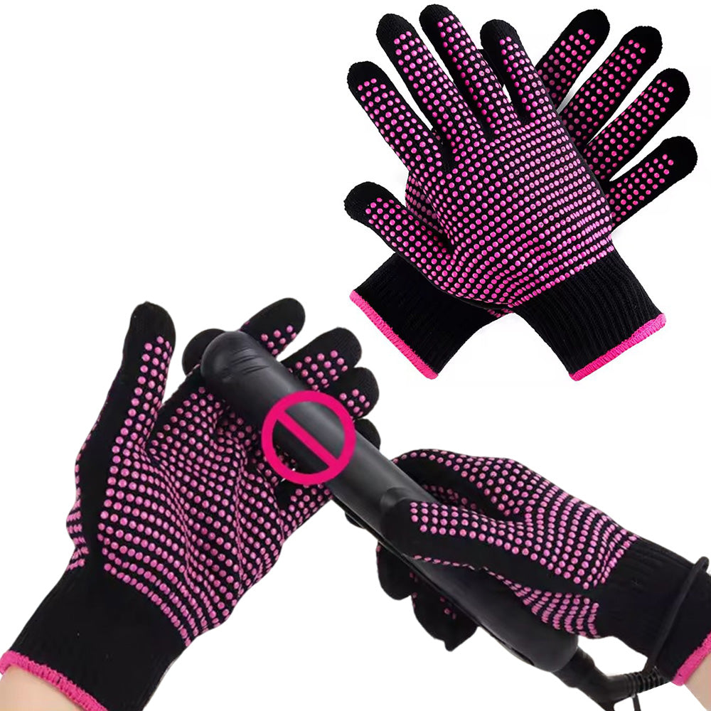 2 Pack Heat-Resistant Styling Gloves for Curling Irons and Hot Brushes