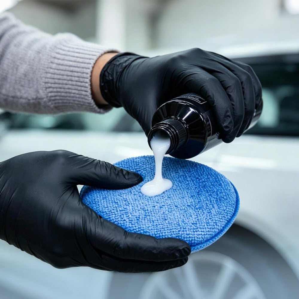 18 Pack 12.7cm Car Wax Applicator Pads Microfiber Sponge for Polishing Cleaning Tire Shine
