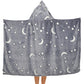 Printed Luminous Hoodie Blanket Glow in The Dark Hooded Blanket Wearable Blanket