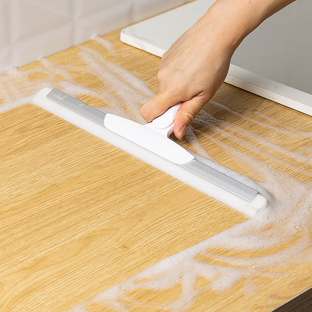 Squeegee Cleaner Telescopic Long Handle Floor Scrubber