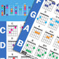 2Pcs 60x80cm Guitar Ukulele Chord Poster Educational Reference Guide for Beginners