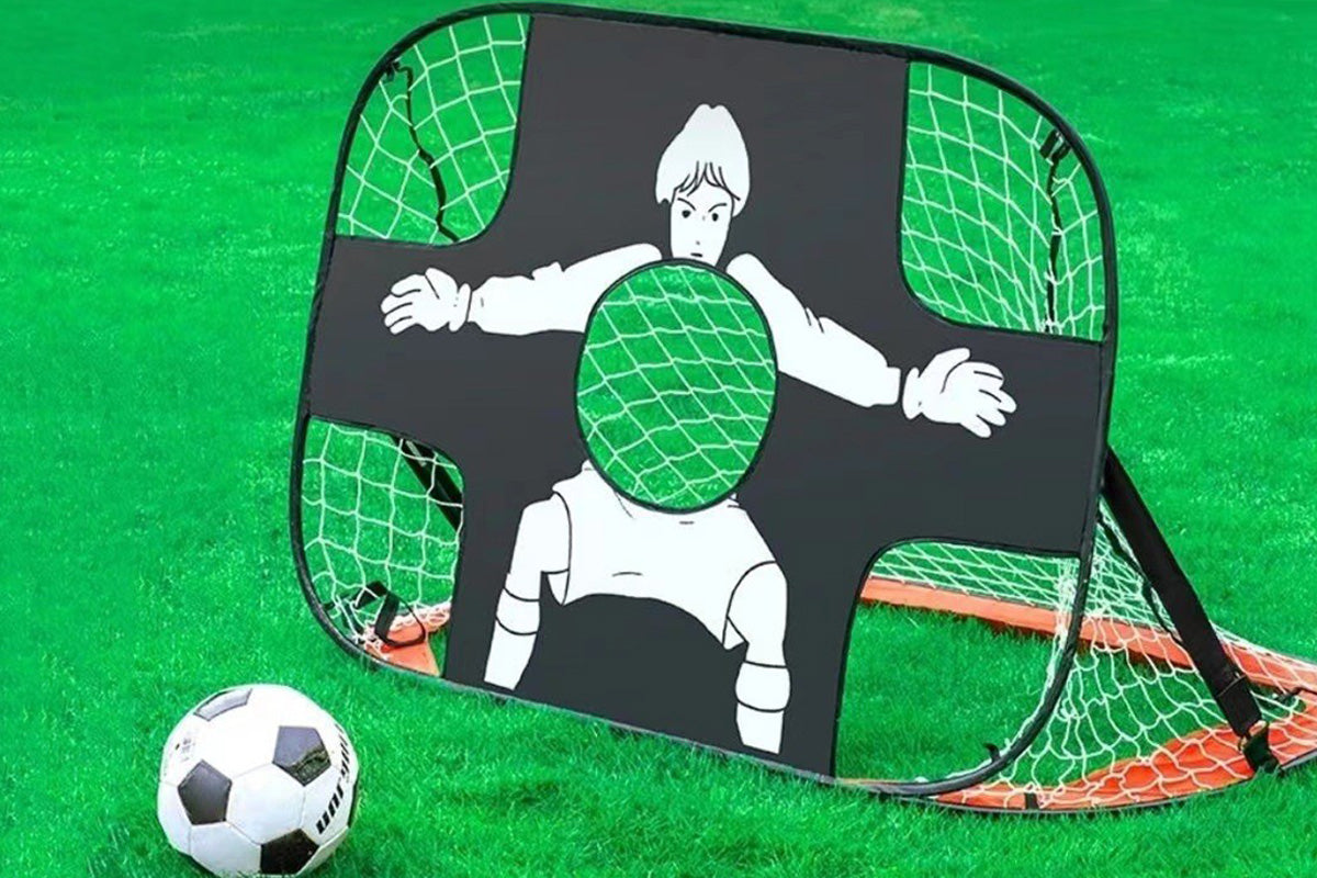 2-in-1 Portable Foldable Soccer Goal with Detachable Target