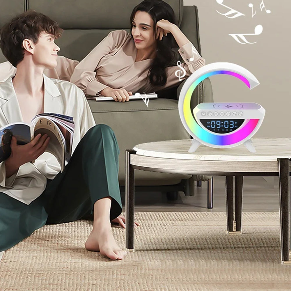 3 in 1 Night Light Bluetooth Speaker with USB Wireless Charger