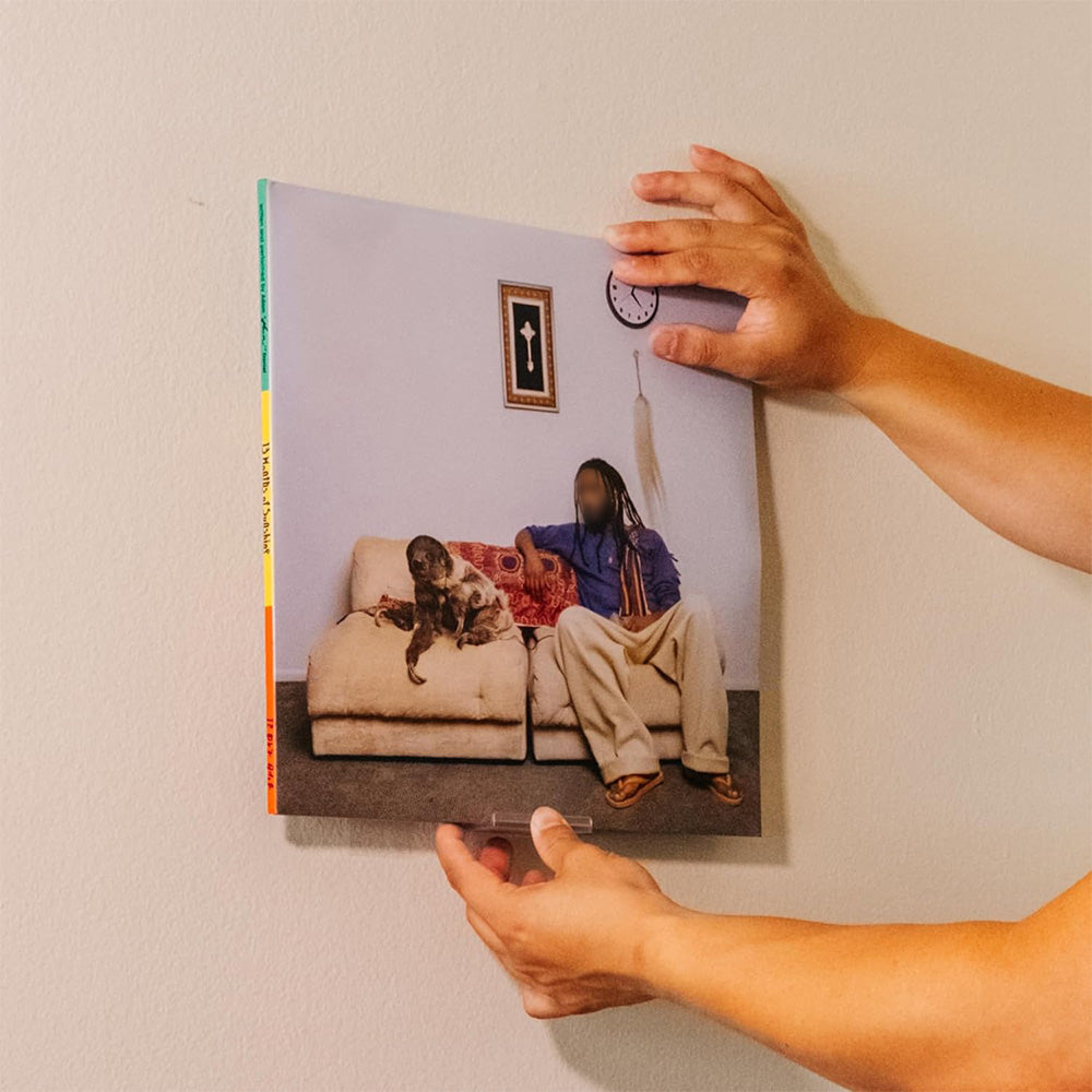 4Pcs Vinyl Wall Mount Record Wall Display Album Wall Mount for 1LP and 2LP