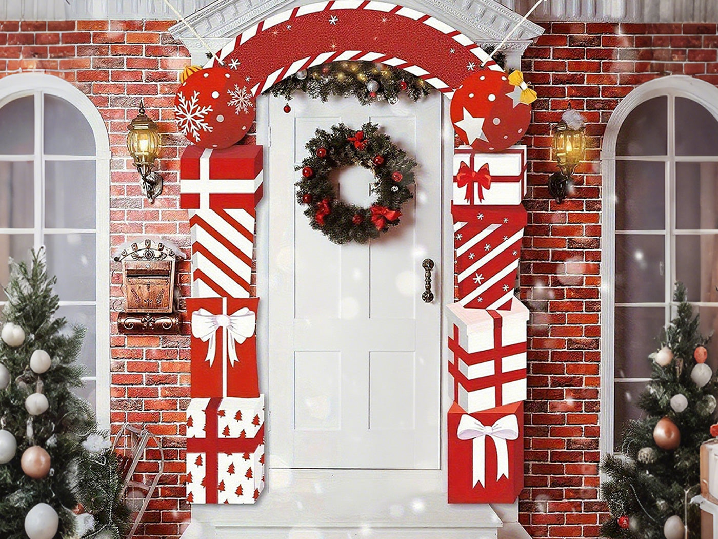 Christmas Decorations Merry Christmas Hanging Banner Porch Sign Xmas Banner Christmas Door Cover