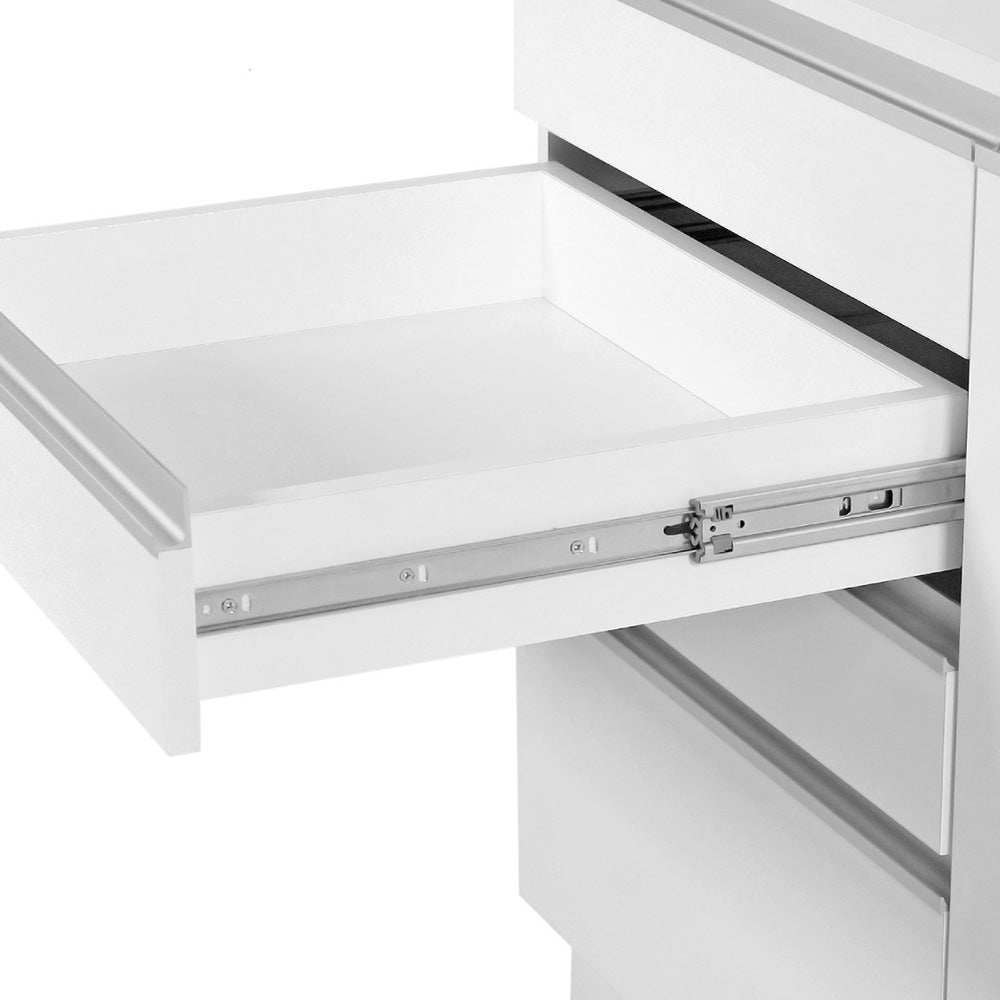 2 Pcs Stainless Steel 3-Section Full-Extension Ball-Bearing Drawer Slides