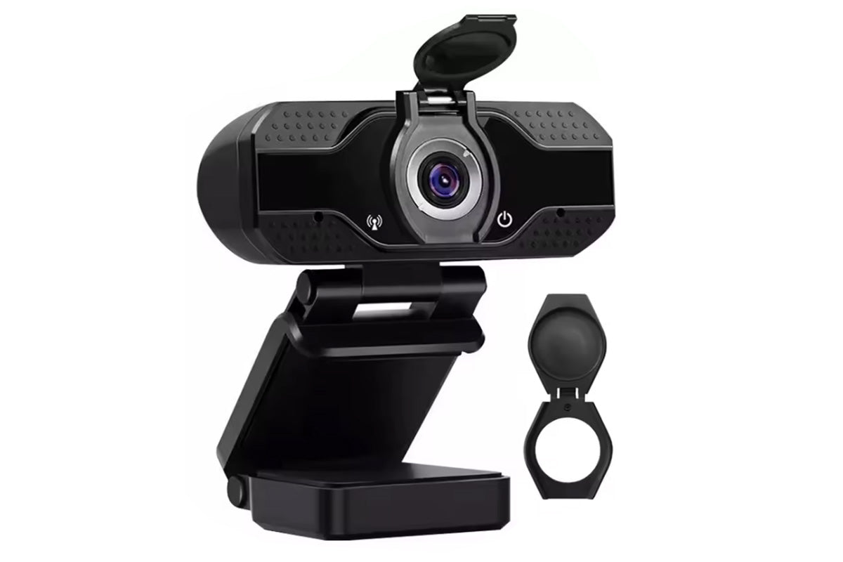 Full HD USB Webcam with Microphone for PC Desktop and Laptop -Black