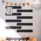 8 Pack Self Adhesive Felt Display Strips with 35 Push Pins for Wall Decor