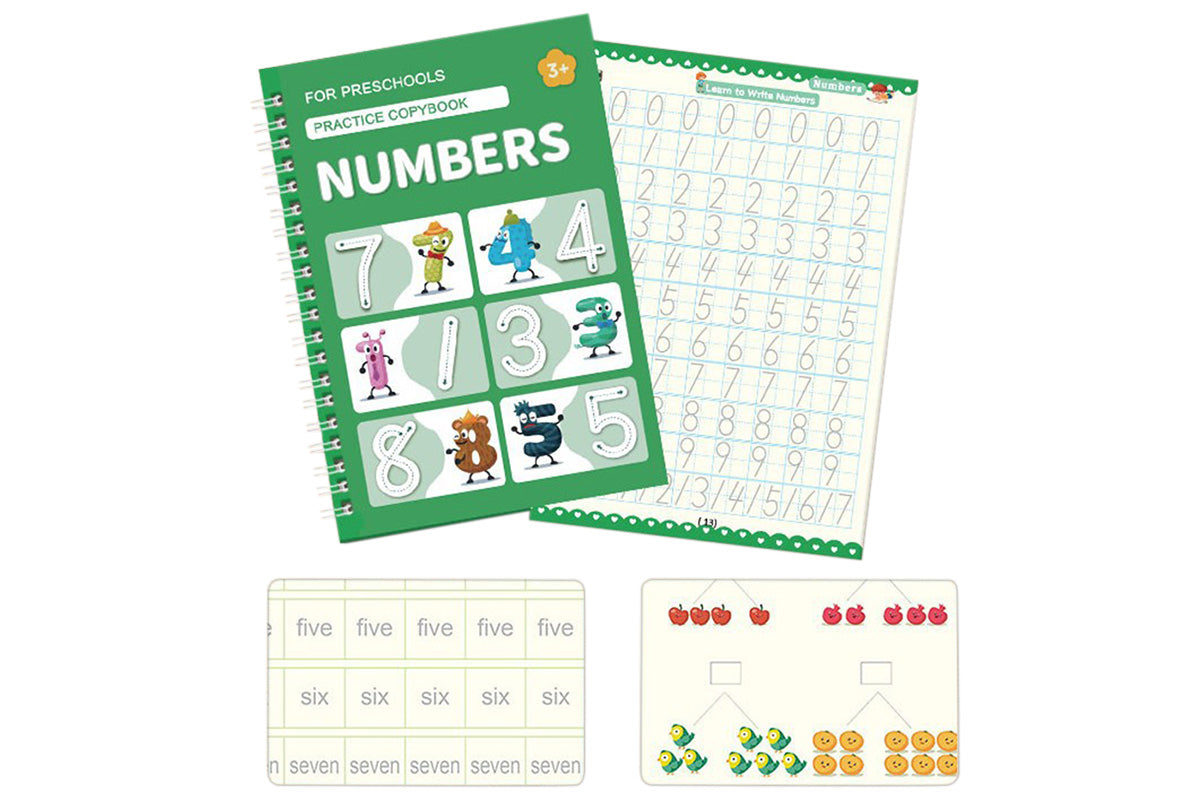 Magic Handwriting Practice Books With Pens Reusable Grooved Copybooks