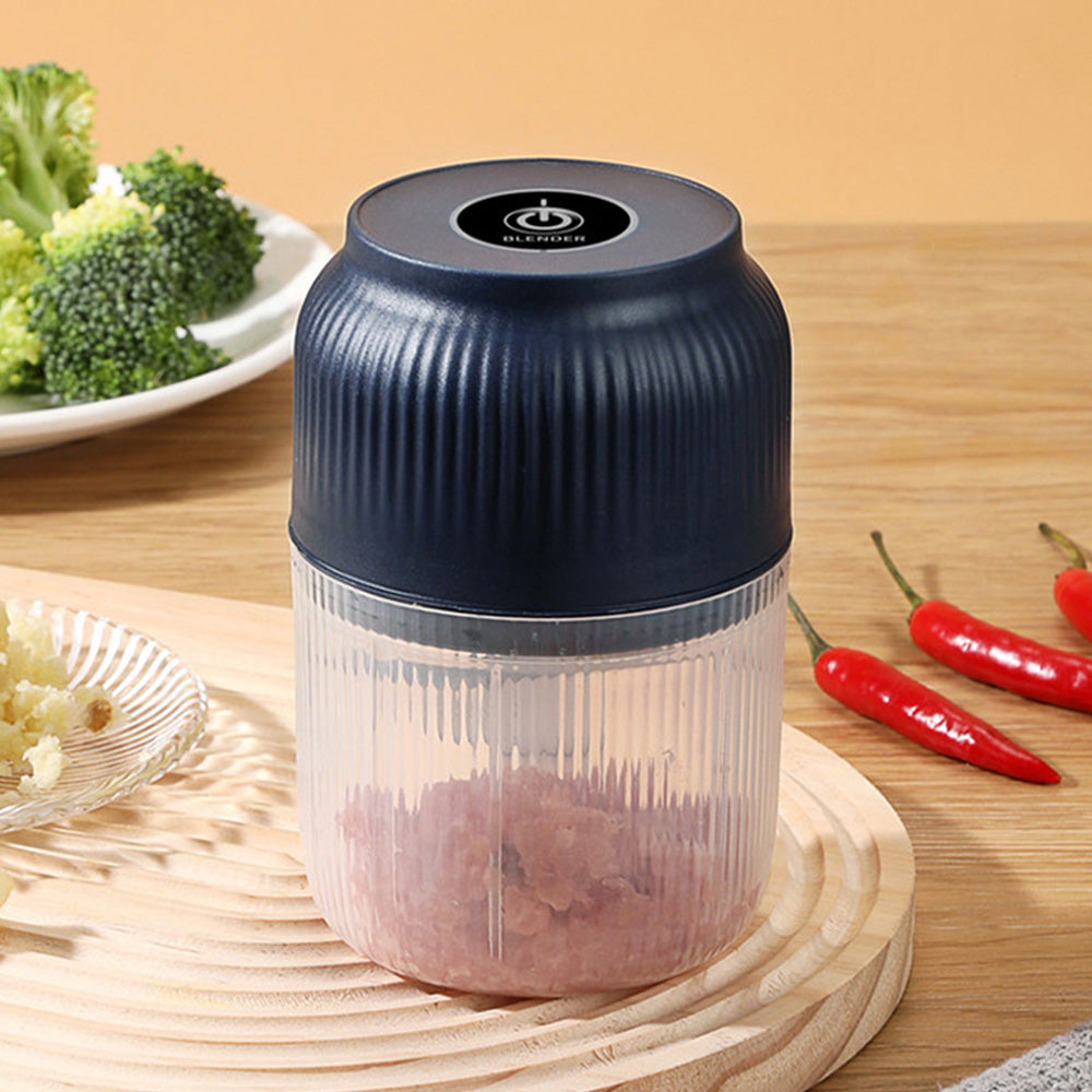 Cordless Electric Garlic Chopper Mini Meat Mincer USB Rechargeable 6 Blades Gadget