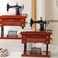 Retro Sewing Machine Music Box with Drawer Storage Desktop Decorative