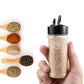 8Pcs Plastic Spice Jars with Black Shaker Lids and Stickers for Storing Spices Herbs and Seasoning Powders