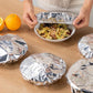 200Pcs Reusable Elastic Aluminum Foil Food Covers for Bowls and Plates