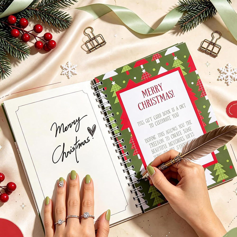 3 Piece Christmas Gift Card Money Holder Book Set for DIY Gifting