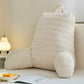 Bedside Backrest Cushion with Armrests Pocket and Washable Cover