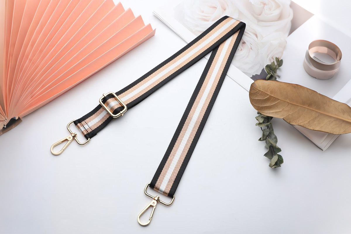 Adjustable Canvas Bag Strap with Metal Buckle for Crossbody Bag