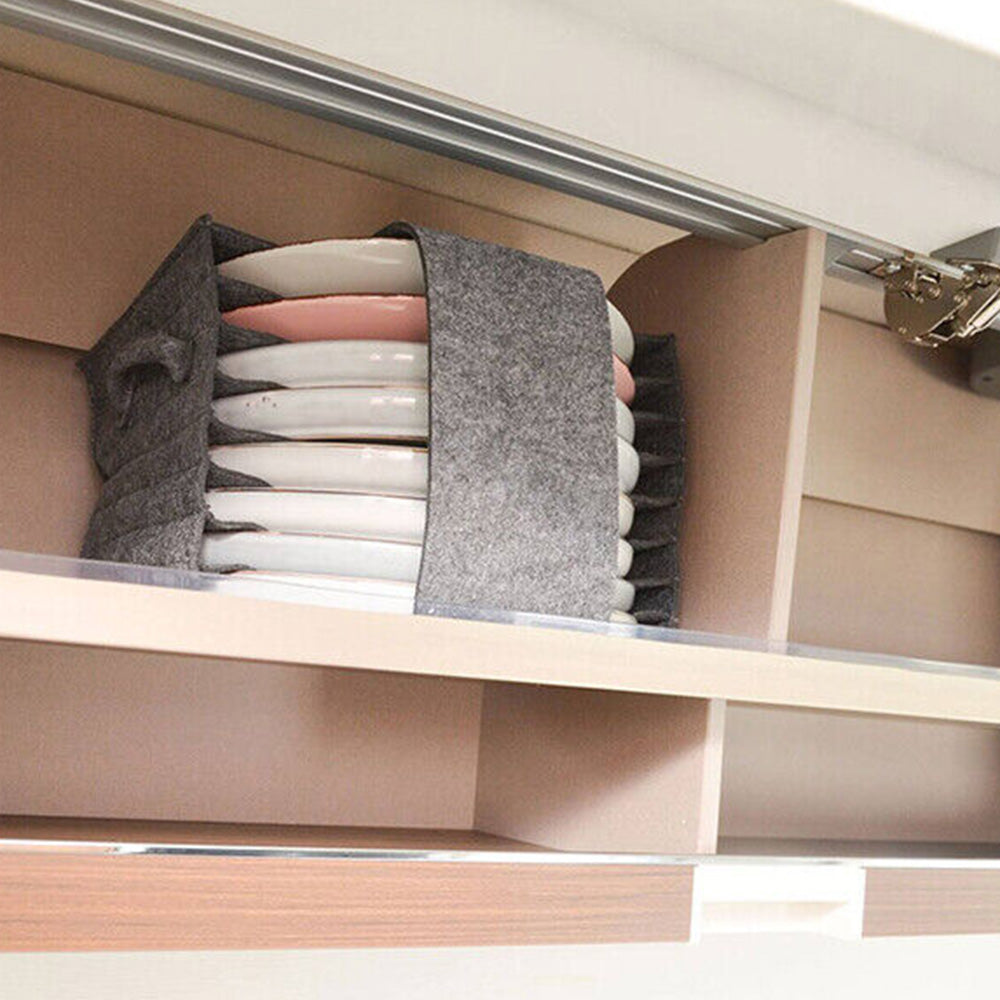 Caravan Plate Holder Motorhome Kitchen Cupboard Storage Tableware Storage Bag